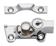 Wide Base Key Operated Locking Sash Fastener Chrome Plated