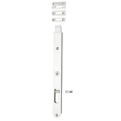 Locking Flush Bolt - 300mm Chrome Plated / Solid Brass