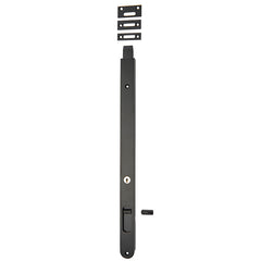 Locking Flush Bolt - 400mm Matt Black / Solid Brass