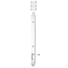 Locking Flush Bolt - 400mm Chrome Plated / Solid Brass
