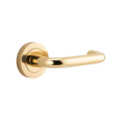 Oslo Lever - Round Rose Polished Brass / Solid Brass