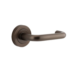 Oslo Lever - Round Rose Antique Brass / Solid Brass