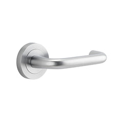 Oslo Lever - Round Rose Satin Chrome / Solid Brass
