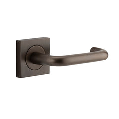 Oslo Lever - Square Rose Antique Brass / Solid Brass