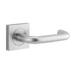 Oslo Lever - Square Rose Satin Chrome / Solid Brass