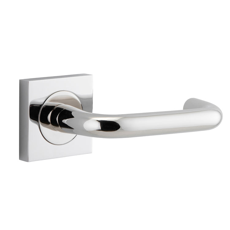 Oslo Lever - Square Rose Polished Nickel / Solid Brass