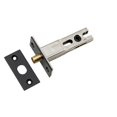 Privacy Bolt - Round - 60mm Backset Matt Black / Steel & Sheet Brass