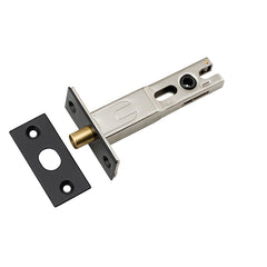 Privacy Bolt - Round - 70mm Backset Matt Black / Steel & Sheet Brass