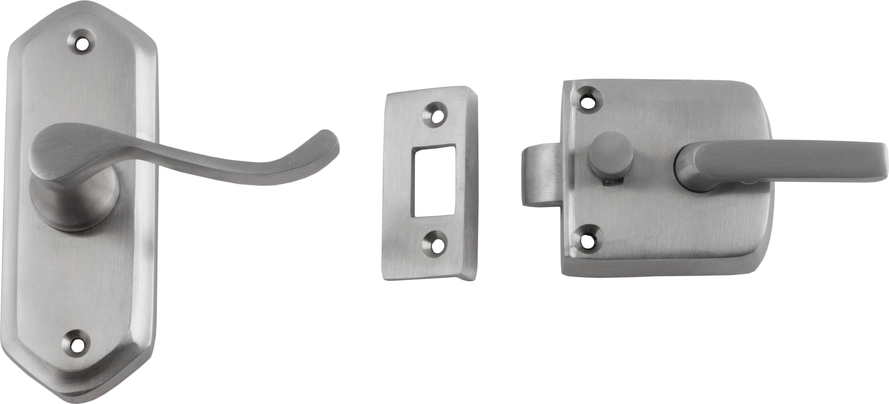Screen Door Latches - Right Hand Satin Chrome