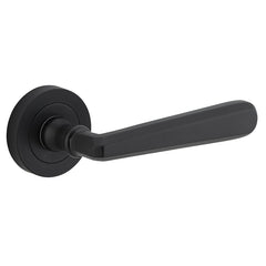 Copenhagen Lever - Round Rose Matt Black / Solid Brass