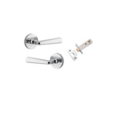 Copenhagen Lever - Round Rose (Inbuilt Privacy) Chrome Plated / Solid Brass