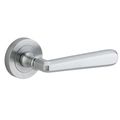 Copenhagen Lever - Round Rose Satin Chrome / Solid Brass