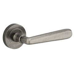 Copenhagen Lever - Round Rose Rumbled Nickel / Solid Brass
