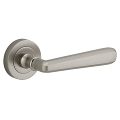 Copenhagen Lever - Round Rose Satin Nickel / Solid Brass