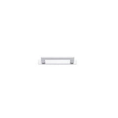 Baltimore Cabinet Pull with Backplate - CTC128mm Brushed Chrome / Solid Brass
