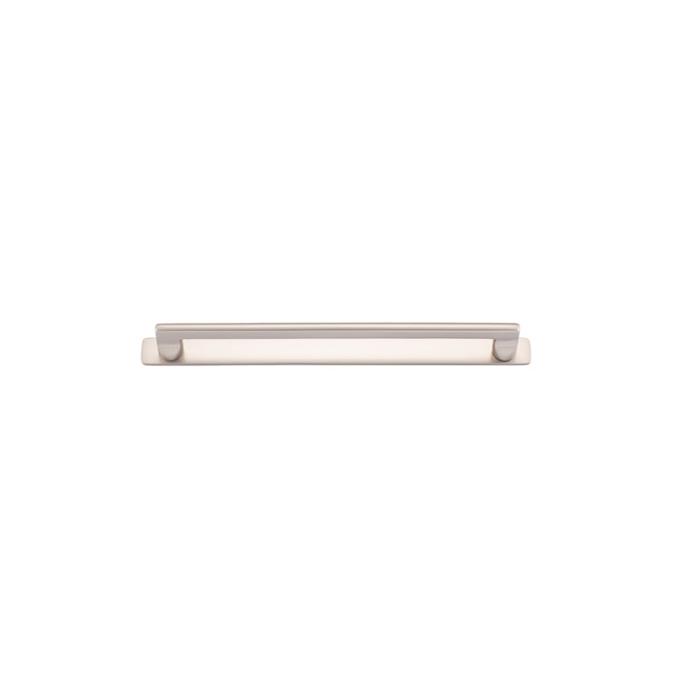 Baltimore Cabinet Pull with Backplate - CTC256mm Satin Nickel / Solid Brass