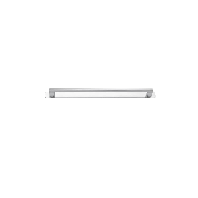 Baltimore Cabinet Pull with Backplate - CTC320mm Brushed Chrome / Solid Brass