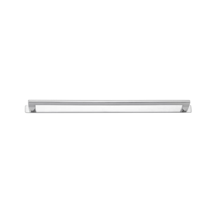 Baltimore Cabinet Pull with Backplate - CTC450mm Brushed Chrome / Solid Brass