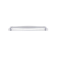 Sarlat Cabinet Pull with Backplate - CTC320mm Satin Chrome / Solid Brass