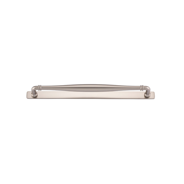 Sarlat Cabinet Pull with Backplate - CTC320mm Satin Nickel / Solid Brass
