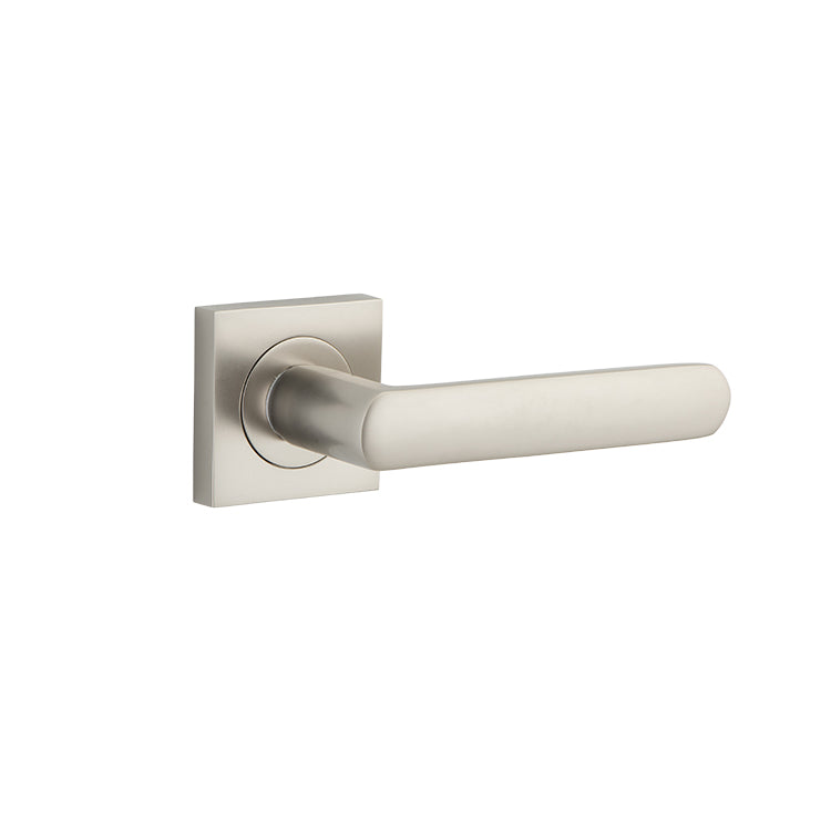 Osaka Lever - Square Rose Satin Nickel / Solid Brass