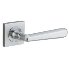 Copenhagen Lever - Square Rose Satin Chrome / Solid Brass