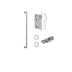 Baltimore Pull Handle - 600mm Entrance Kit with Separate High Security Lock Chrome Plated / Solid Brass