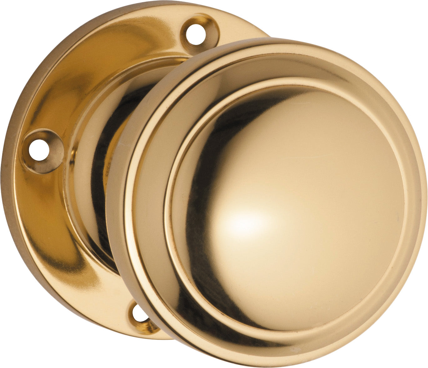 Milton Knob - Round Rose Unlacquered Polished Brass / Passage