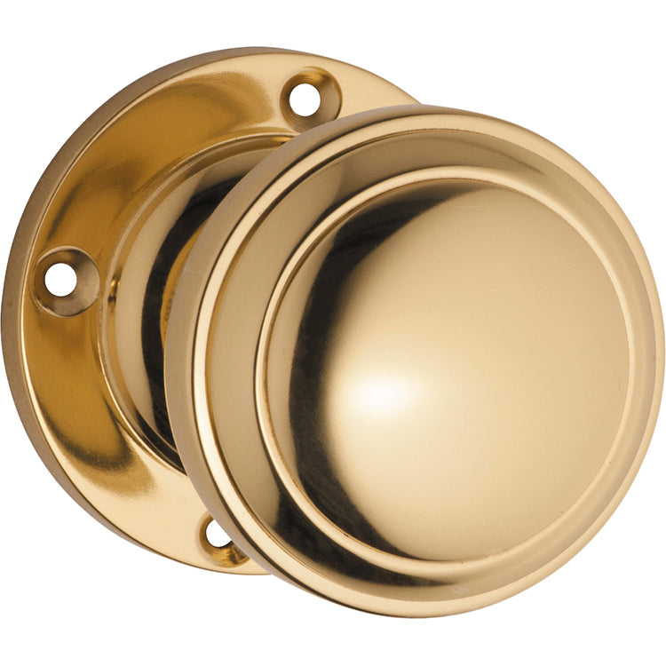 Milton Knob - Round Rose Unlacquered Polished Brass / Passage