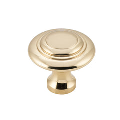 Domed Cupboard Knob Unlacquered Polished Brass / D38xP35mm