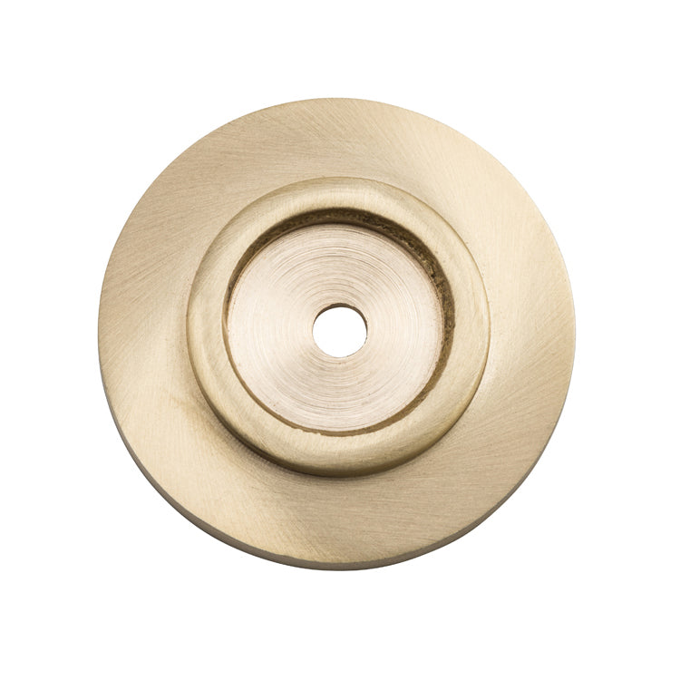 Cupboard Knob Backplate Unlacquered Satin Brass / D38mm