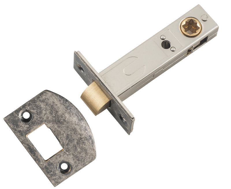 Hard Sprung Split Cam Tube Latch Rumbled Nickel / 70mm
