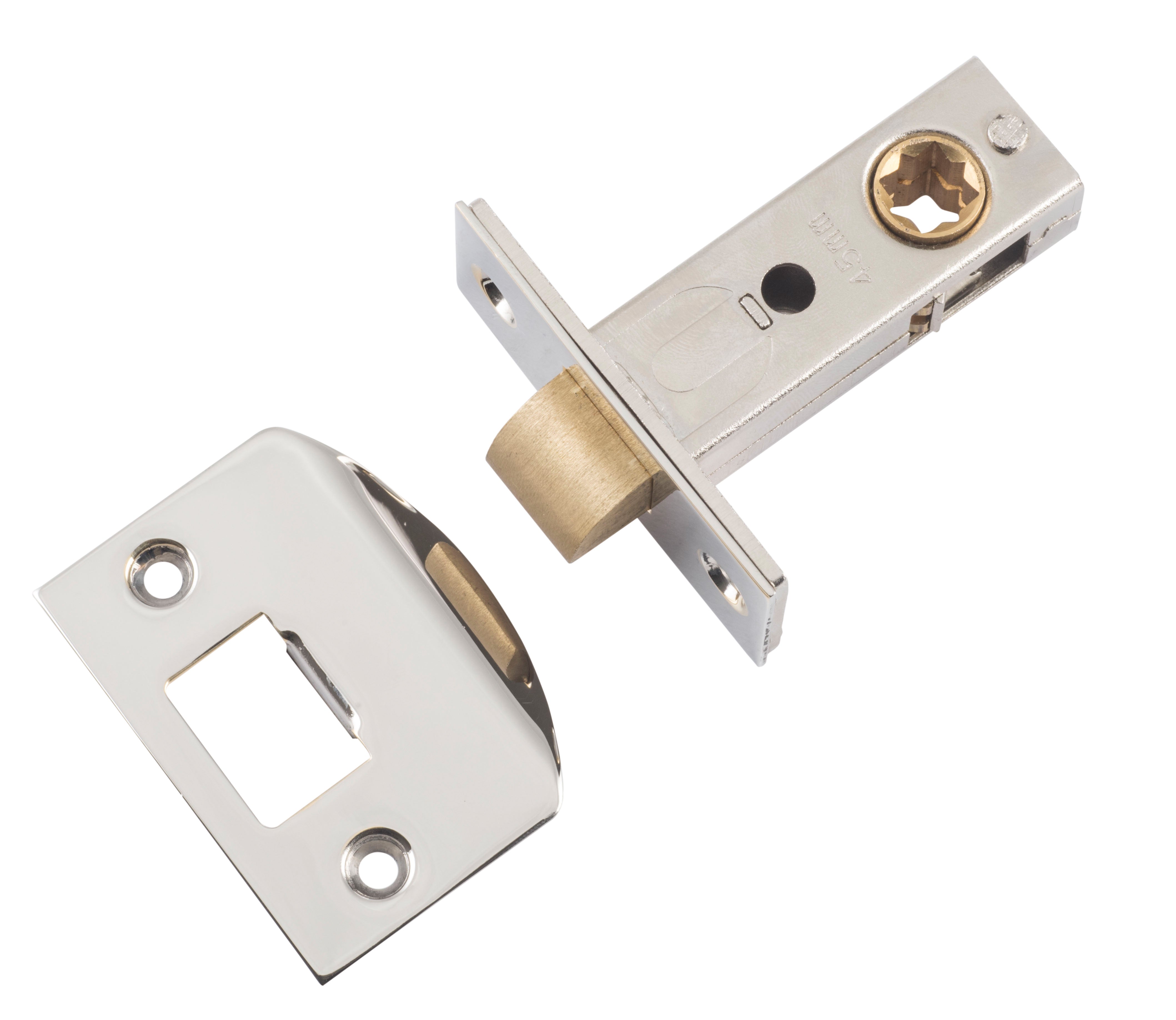 Hard Sprung Split Cam Tube Latch Polished Nickel / L45mm