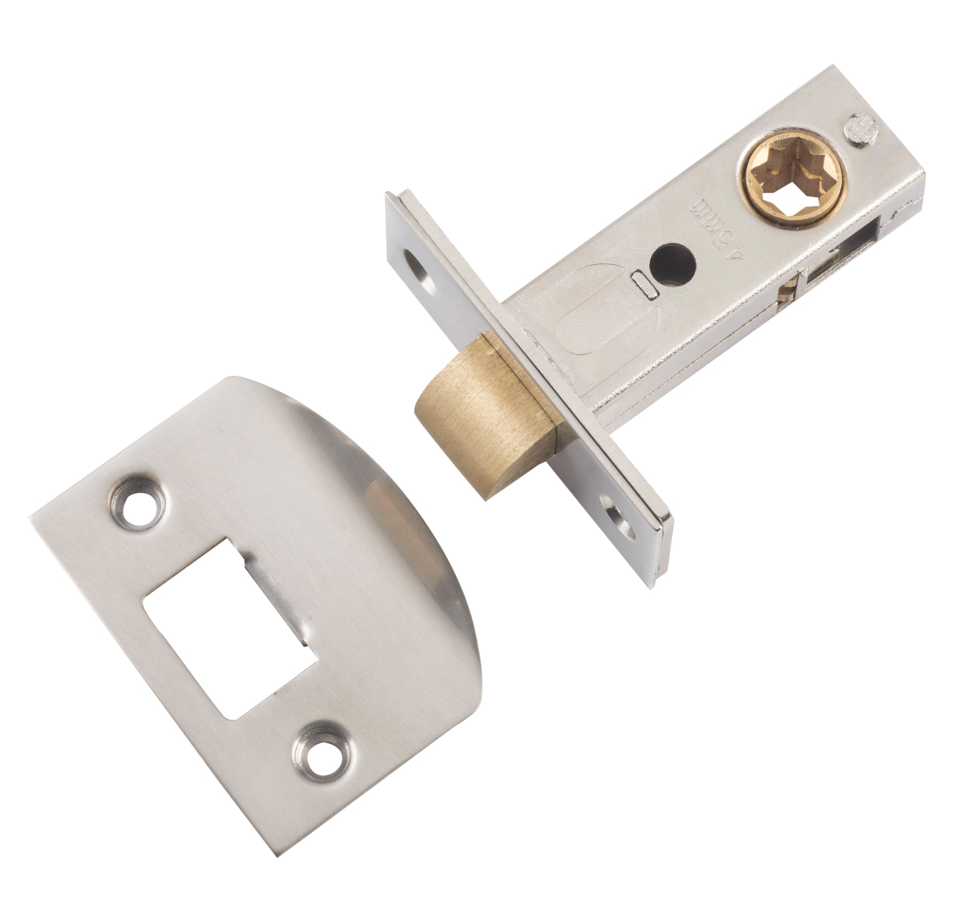 Hard Sprung Split Cam Tube Latch Satin Nickel / L45mm