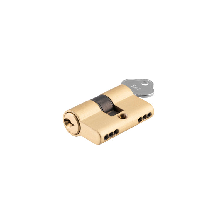 Euro Cylinder Key/Key 3 Pin Satin Brass / Brass