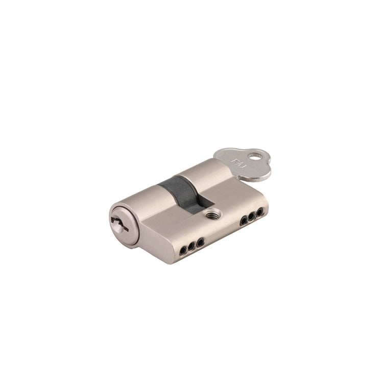 Euro Cylinder Key/Key 3 Pin Satin Nickel / Brass