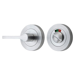 Privacy Accessibility Turn with Indicator - Round Satin Chrome / Solid Brass