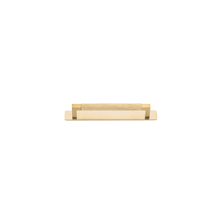 Brunswick Cabinet Pull with Backplate  - CTC160mm Brushed Gold PVD / Brass