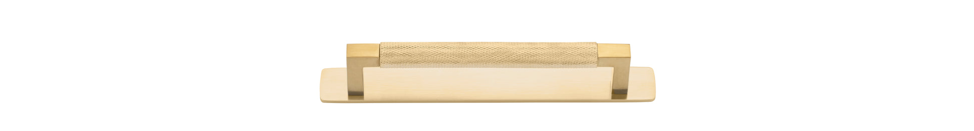 Brunswick Cabinet Pull with Backplate  - CTC160mm Brushed Gold PVD / Brass