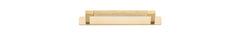 Brunswick Cabinet Pull with Backplate - CTC160mm Brushed Gold PVD / Brass