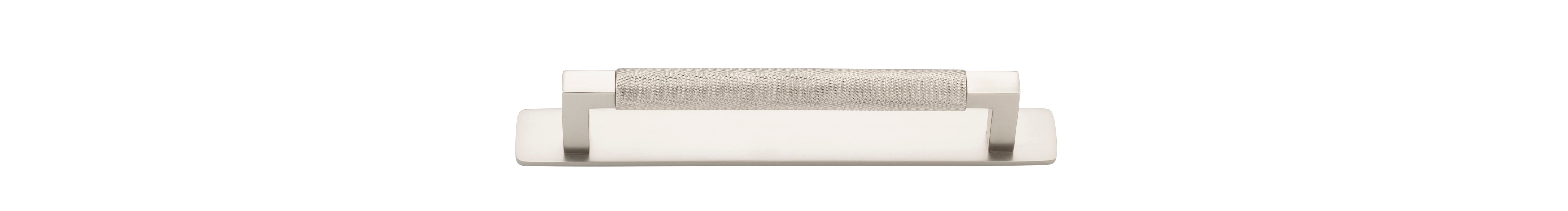 Brunswick Cabinet Pull with Backplate  - CTC160mm Satin Nickel / Brass