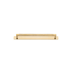 Brunswick Cabinet Pull with Backplate - CTC256mm Brushed Gold PVD / Brass