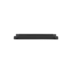 Brunswick Cabinet Pull with Backplate - CTC256mm Matt Black / Brass