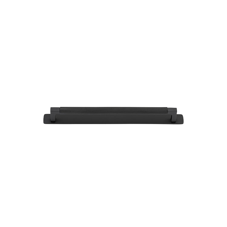 Brunswick Cabinet Pull with Backplate  - CTC256mm Matt Black / Brass