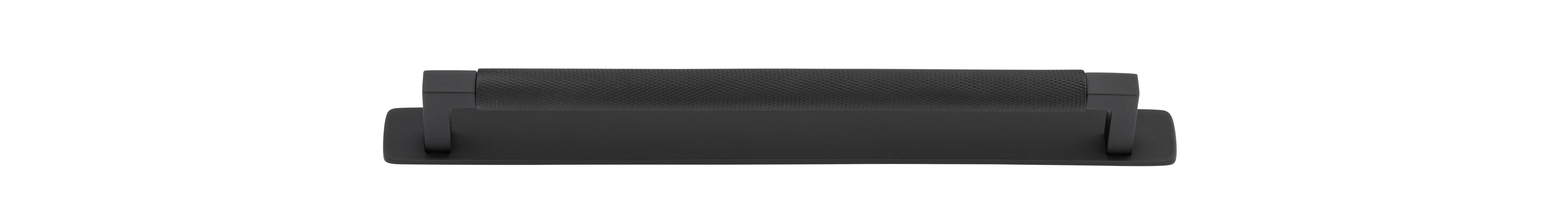 Brunswick Cabinet Pull with Backplate  - CTC256mm Matt Black / Brass