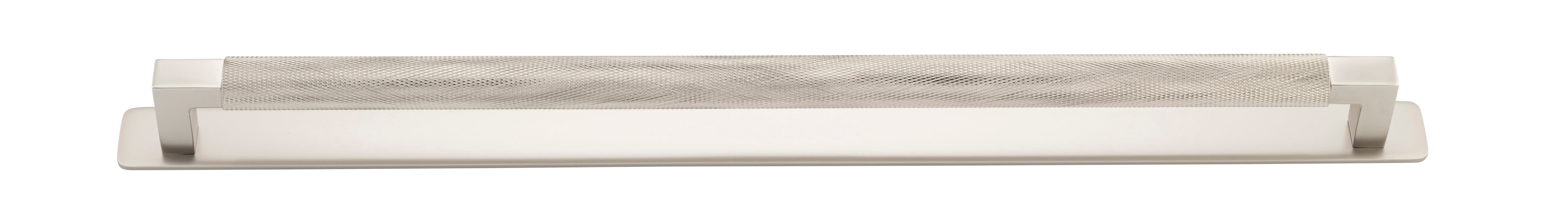 Brunswick Cabinet Pull with Backplate  - CTC450mm Satin Nickel / Brass