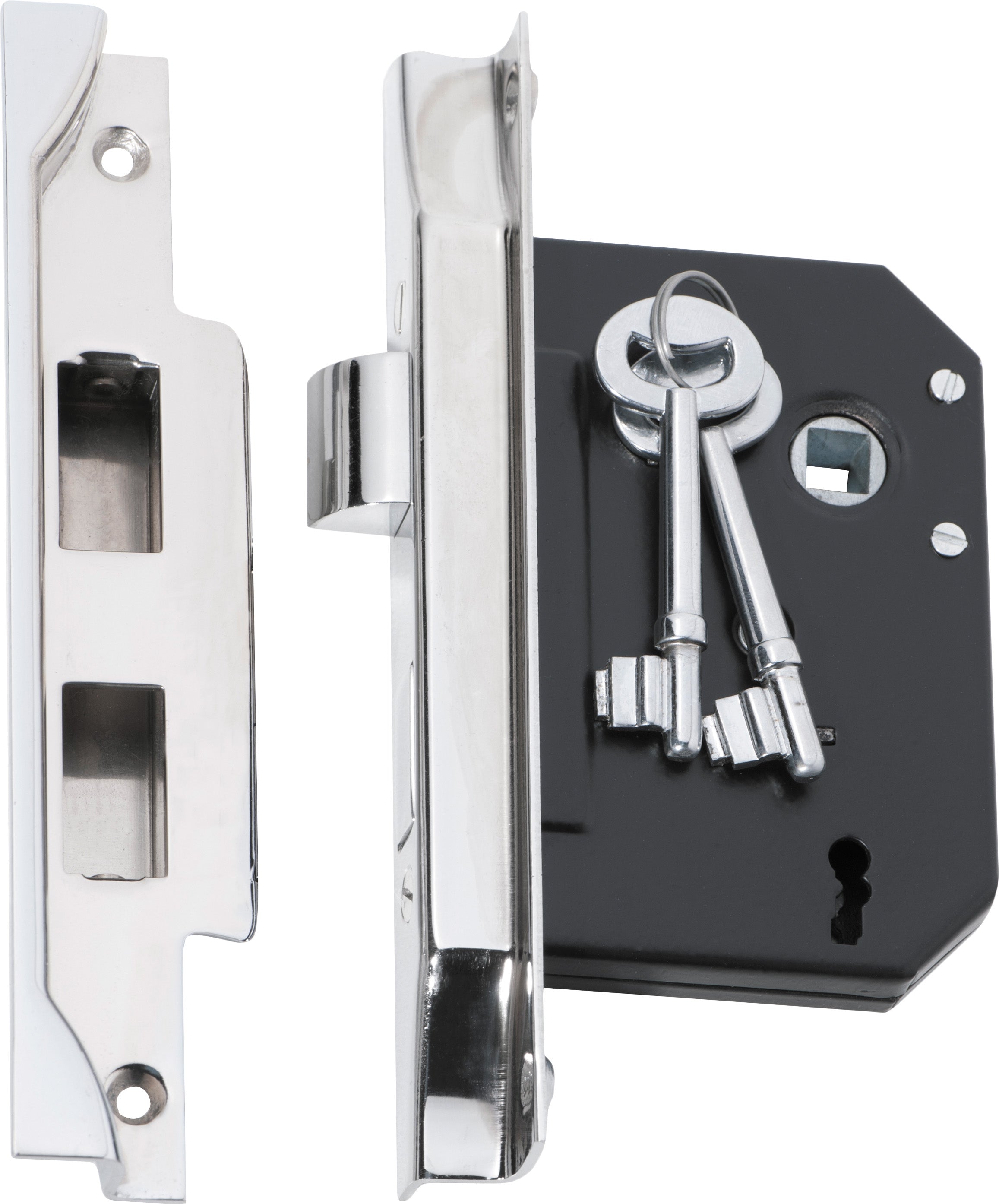 Rebated 3 Lever Mortice Lock Chrome Plated / Backset 57mm