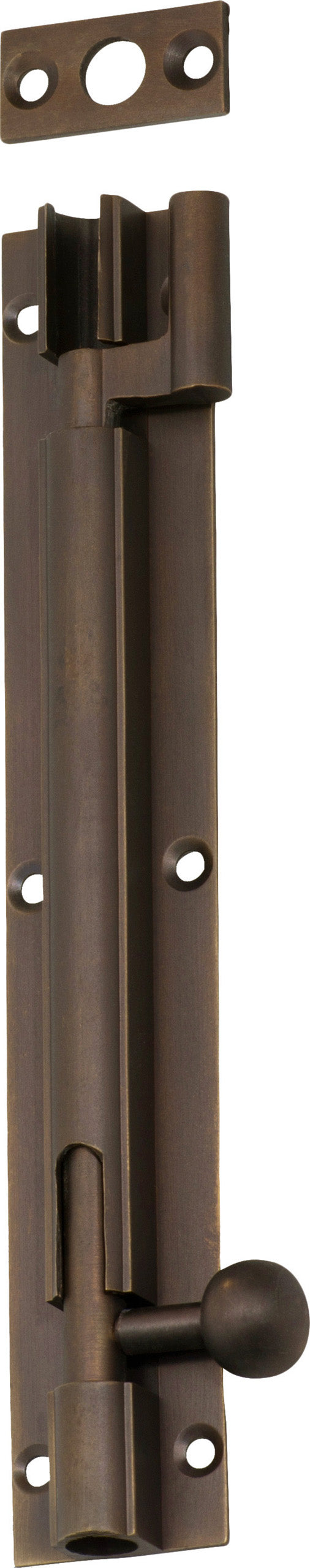 Barrel Bolt Antique Brass / Offset  L150mm