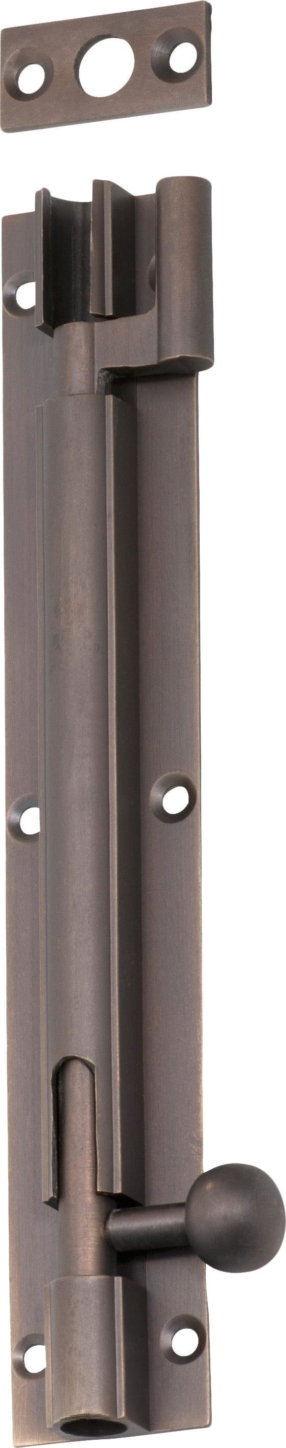Barrel Bolt Antique Brass / Offset  L150mm