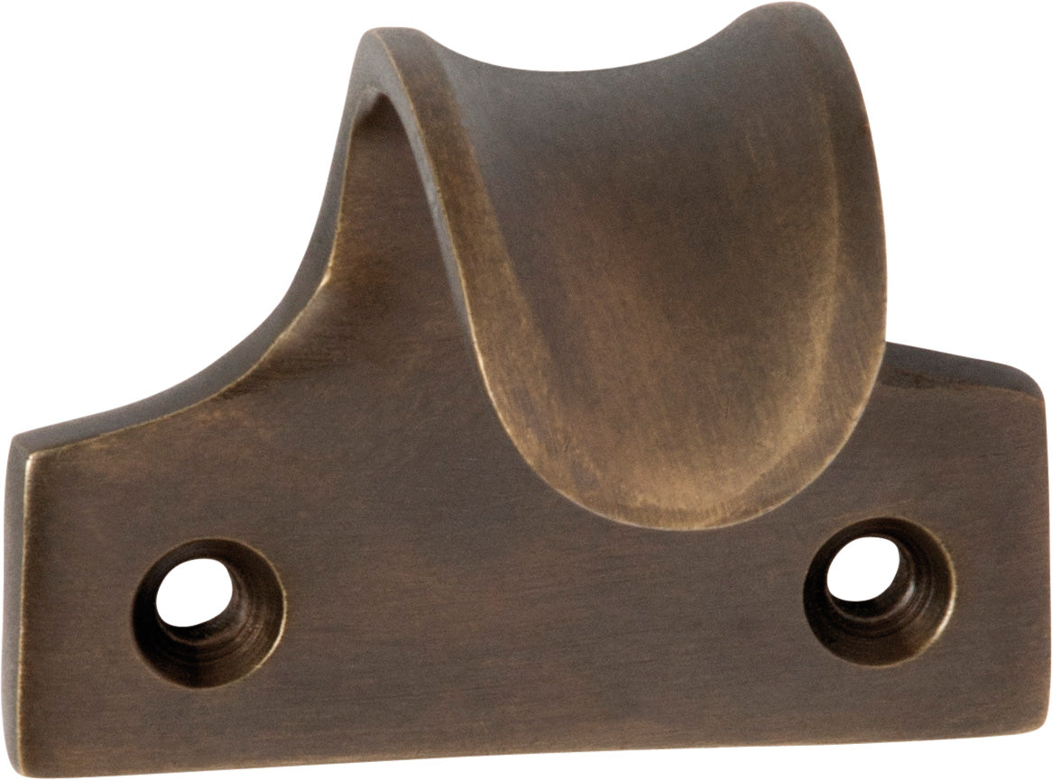 Dished Sash Lift Antique Brass